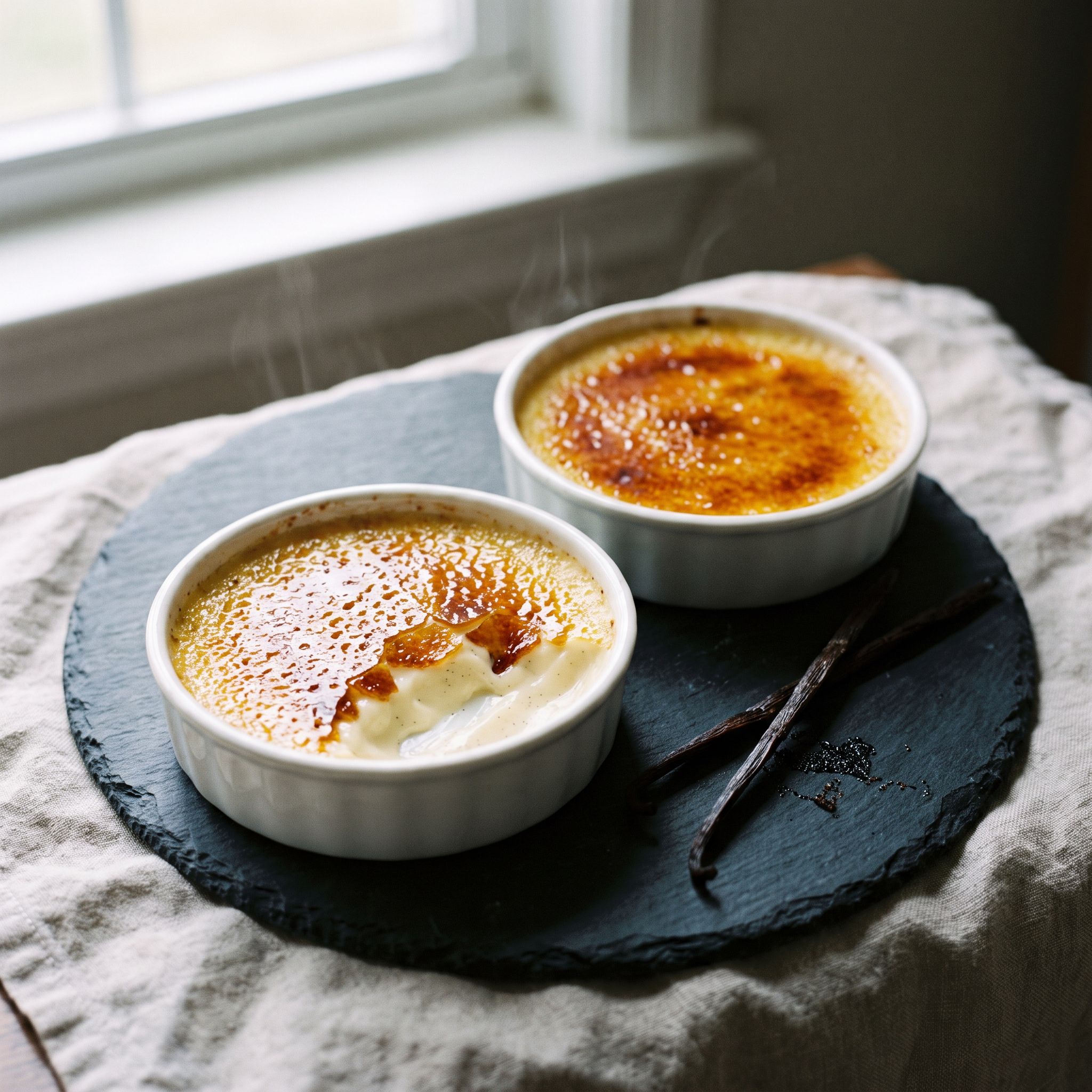 Torched Vanilla Bean Crème Brûlée