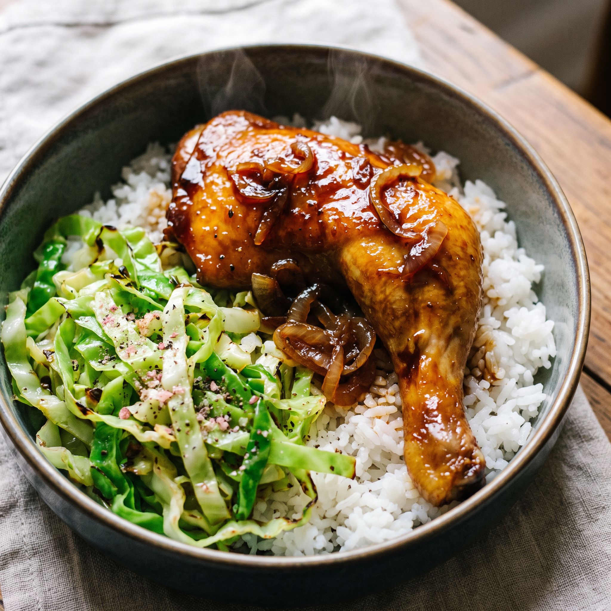 Vinegar Glazed Chicken Rice Bowl
