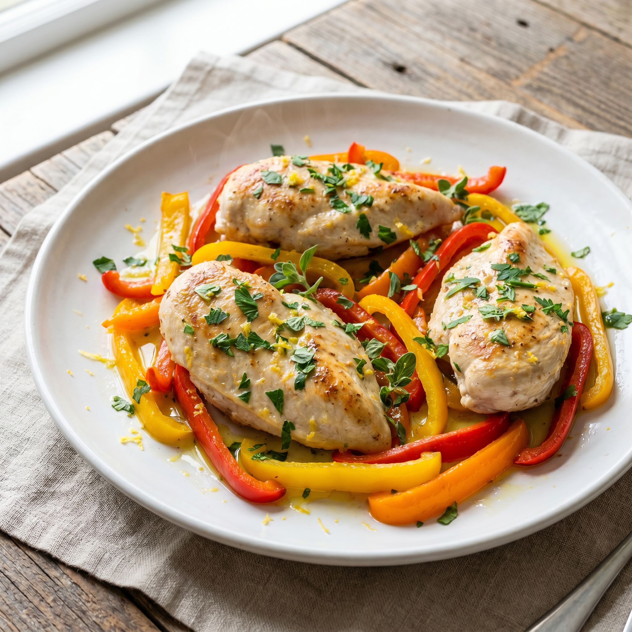 Zesty Herb Chicken and Pepper Skillet