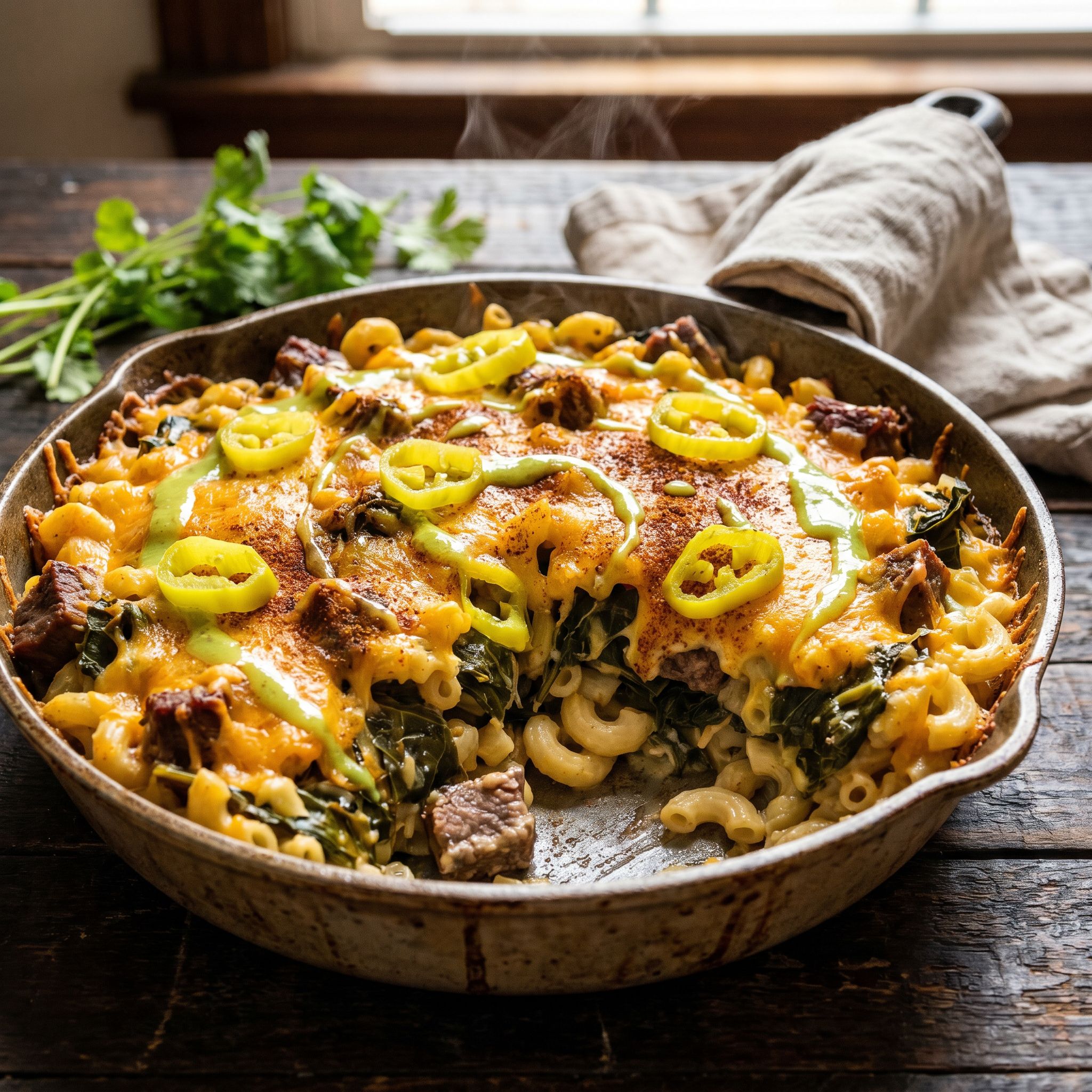 Zesty Pepper Beef Mac Soul Bake